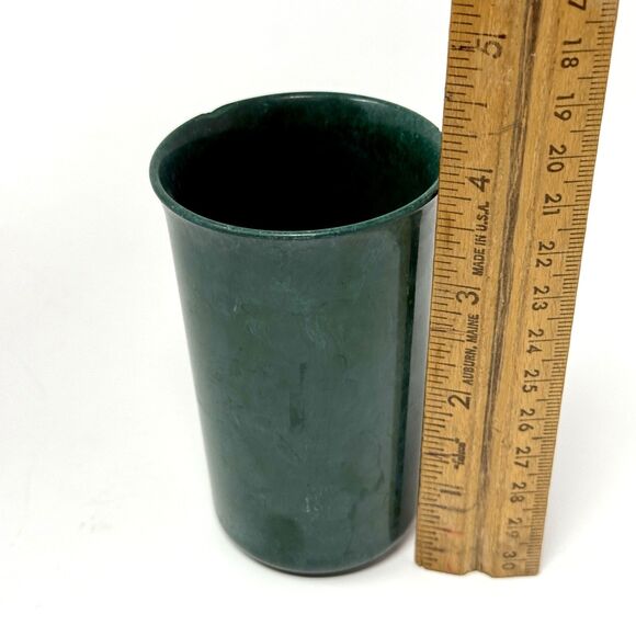 Vtg Color Flyte Creamer and Sugar Set & Juice Cup Branchell Forest Green Melmac - Picture 7 of 11